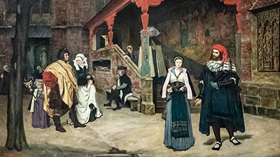 James Tissot (1836 - 1902)Rencontre de Faust et de Marguerite